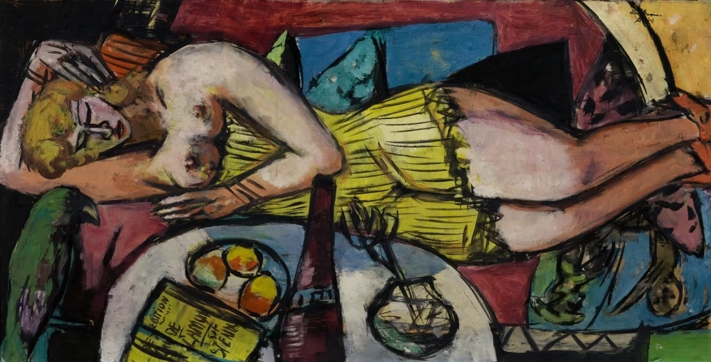 Grande donna sdraiata con pappagallo, 1940 - Kunsthalle Mannheim